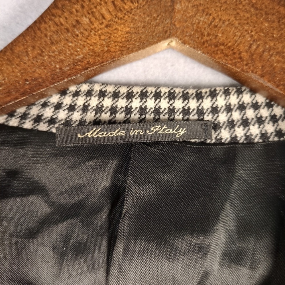 Murano Sport Coat 46 LONG Houndstooth Wool Cashmere 3 Button Jacket Italian Made - Picture 2 of 8